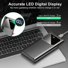 Image of Power Bank 10,000mAh 22.5W Fast Charging USB-C Input/Output LED Display Black