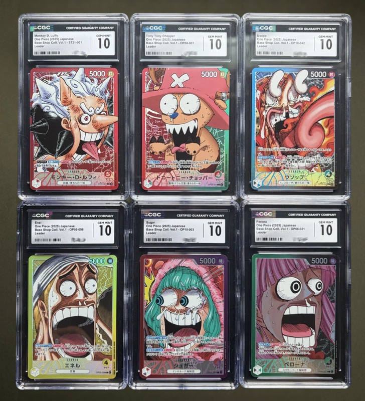 CGC 10 ONE PIECE CARD GAME BASE SHOP CARD COLLECTION VOL.1 COMPLETE SET Japanese
