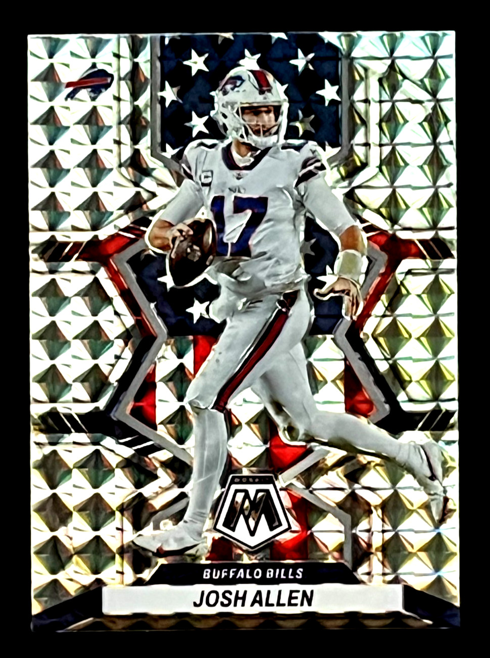 Josh Allen 2022 Panini Mosaic NATIONAL PRIDE Mosaic Silver Prizm Bills #253