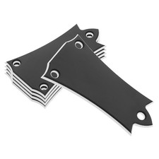 1 Set Metal Guitar Truss Rod Cover - Bell Type Black Electric Guitar Headstock