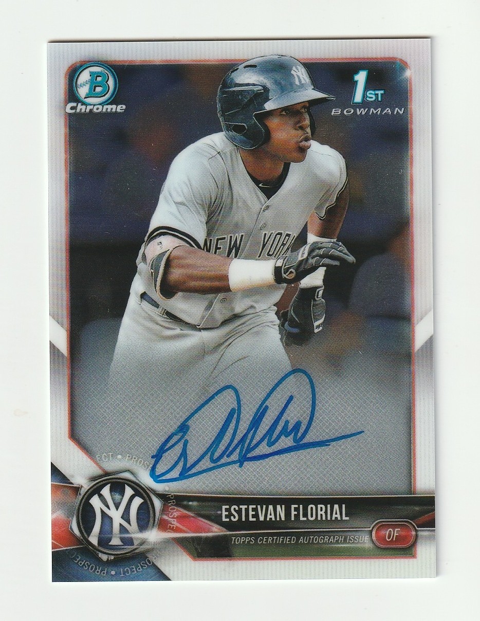 2018 Bowman Chrome Auto #CDA-EF Estevan Florial rookie card