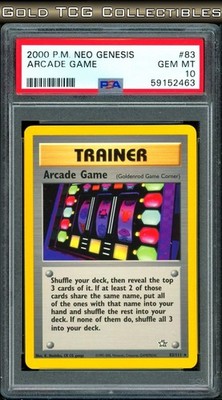 PSA 10 ⭐️ RARE! Pokemon Arcade Game 83 Neo Genesis Unlimited