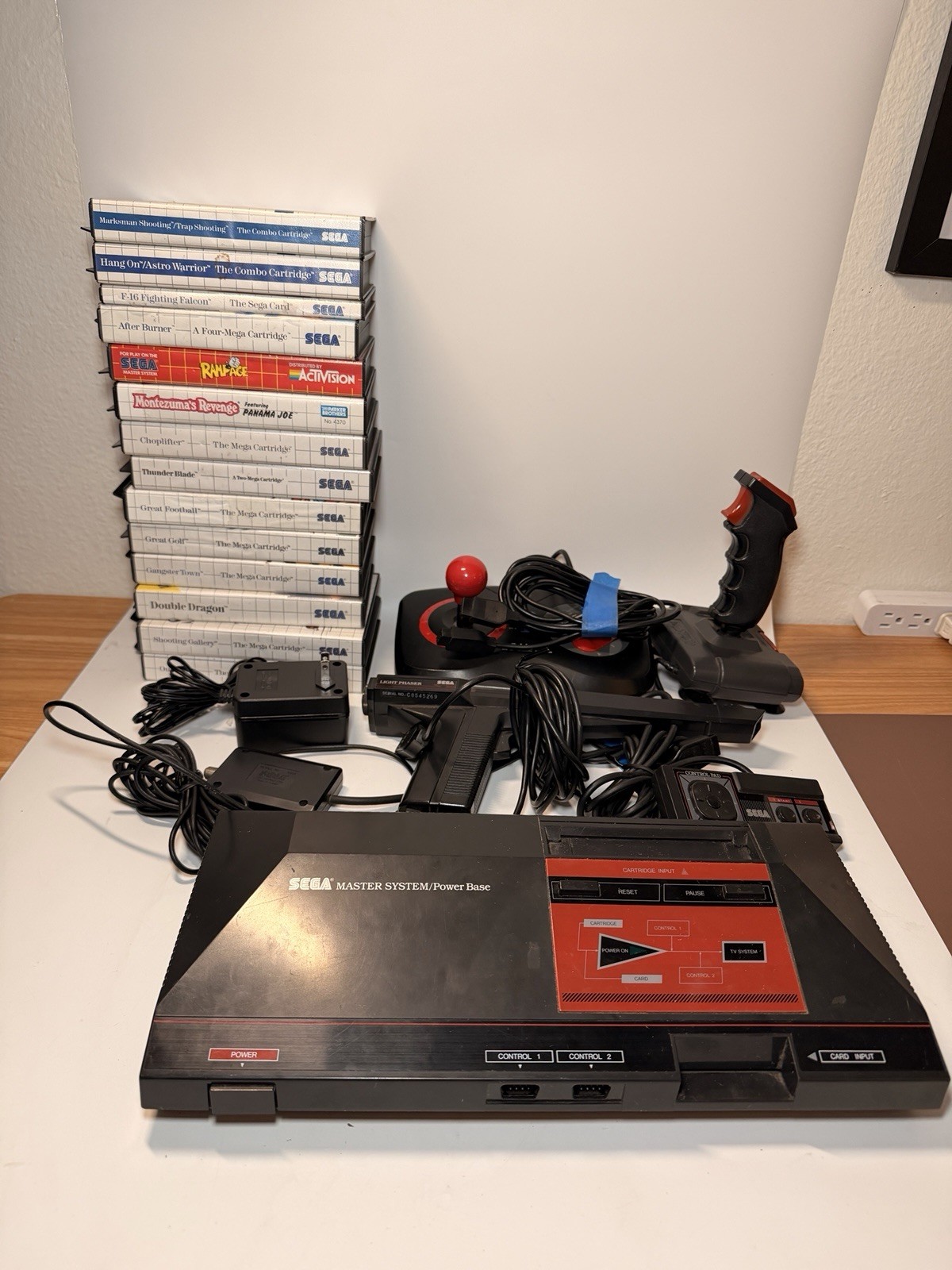 SEGA Master System Console Bundle With Lot w/ 14 Games and Accessories
