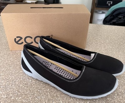 NIB Ecco Biom Lite Slip-On Ballerina Shoes Black Women s 11 - 11.5 US / 42 EU