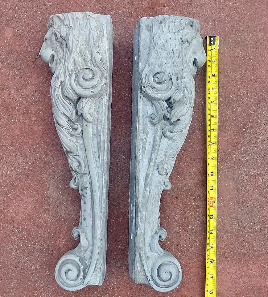 Juego Soporte Antiguo Hormigón León 17" Foto 2 de 4