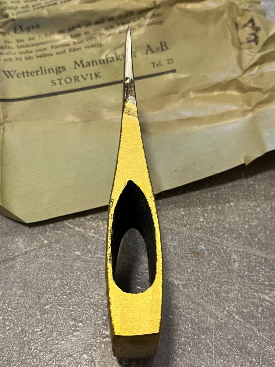 NOS S.A Wetterling EX steel turpentine axehead swedish with label
