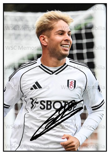 10889. Emile Smith Rowe Signed Pictures A4 Prints Fulham Arsenal Huddersfield