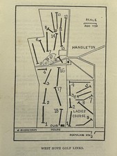 WEST HOVE GOLFSCHLÄGER COURSE LINKS - 1928 Original antike Grafschaftkarte England