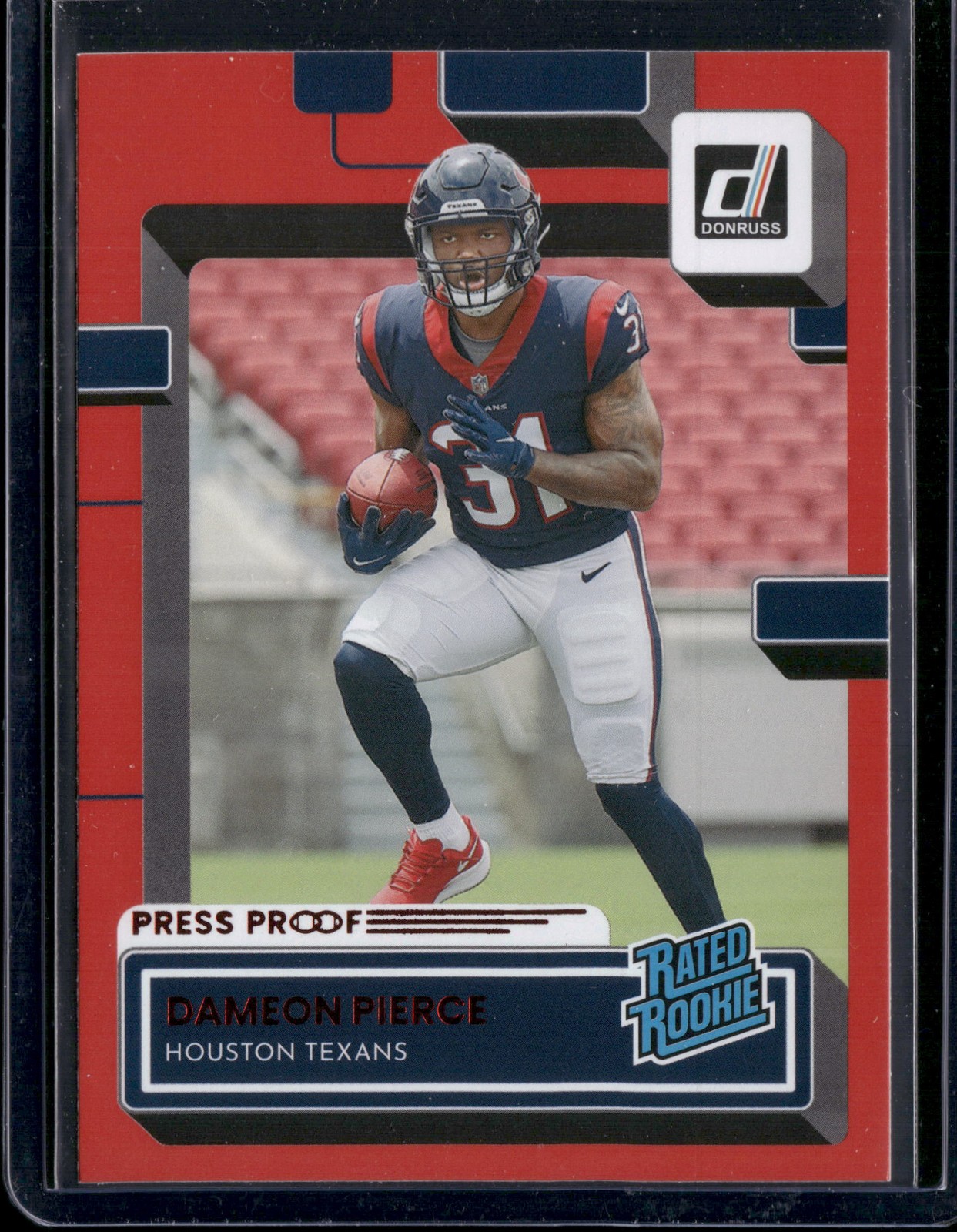 2022 Donruss #340 Dameon Pierce Red Press Proof - RC - 19746