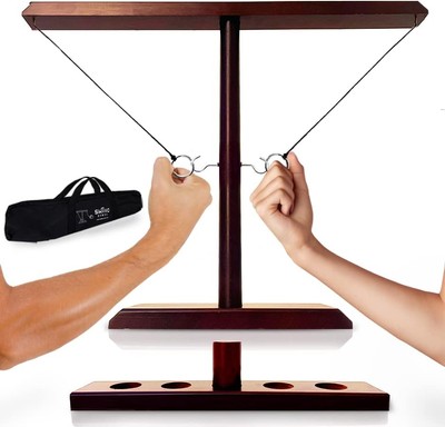 SWOOC Games - Battle Hooks XL Hook and Ring Game with Ladder - 20 Brown 
