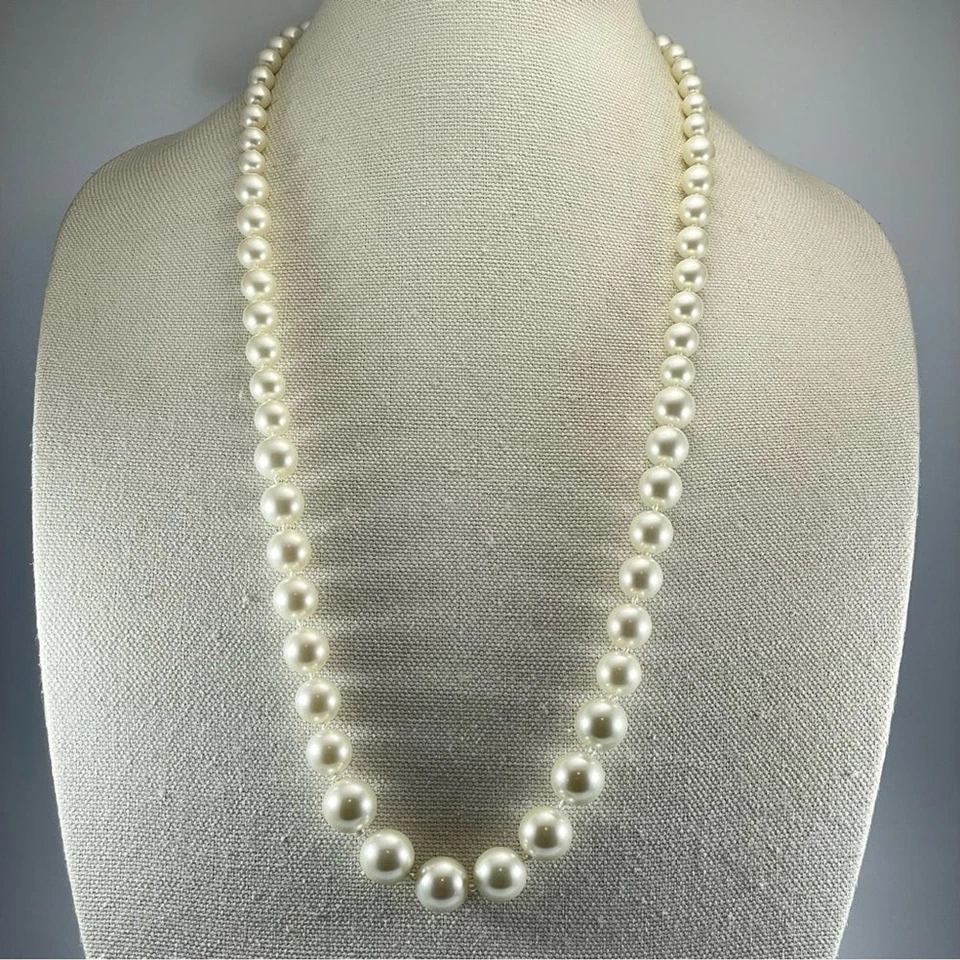 Novo Colar Declaração Kate Spade Vidro Creme/Prata Pérola Atada - Imagem 2 de 4