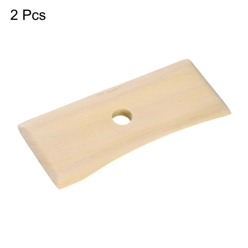 2pcs Pottery Ribs 12.7cm x 5.5cm Wooden Clay Ceramic Sculpting Tools Foto 3 de 4