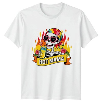 Hot Mama Damen T-Shirt Skelett Mutterschaft Muttertag Geschenk für Sie