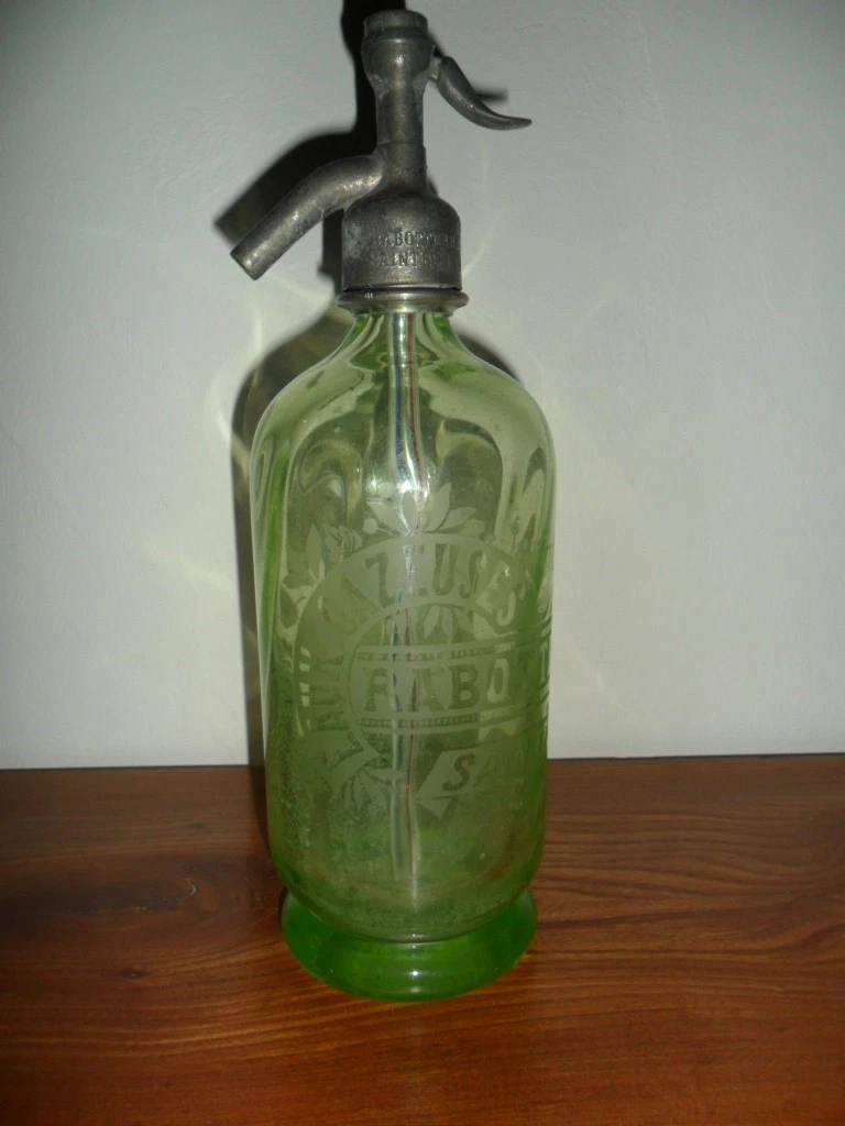 Grand Siphon Bistrot Ancien – Double Cannage Porcelaine – Monté En Lampe – Vintage