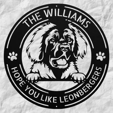 Personalized Leonberger Metal Sign Custom Dog Decor for Home or Pet Owner Gift