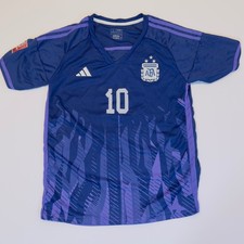 Argentina 2022 World Cup Away Jersey Purple “Flame” Men’s Large Soccer Shirt