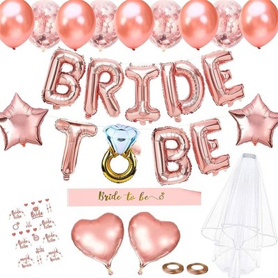 Ballon Party Bride to be JGA Hochzeit Party Feier Deko Braut neu Folienballon