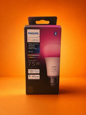 Philips Hue White & Color Ambiance E26 A19 75W/1100 Lumen Smart LED Bulb -563254