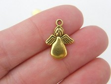 12 Angel charms - made for an angel antique gold tone AW9