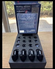 Volk Racing Rays Dura-nut L32 Straight Lug Nuts Lock Set 12x1.5 32mm Black