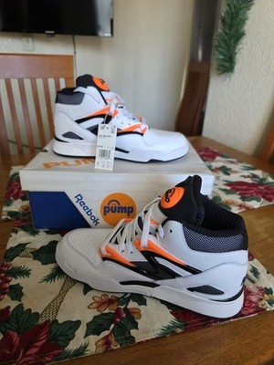 Reebok Pump Omni Zone II Dee Brown High Top Basketball Shoes White/Black/Orange