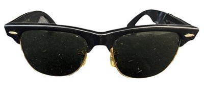 Vintage B&L Ray-Ban Wayfarer Max Sunglasses Black w/ Gold Accents