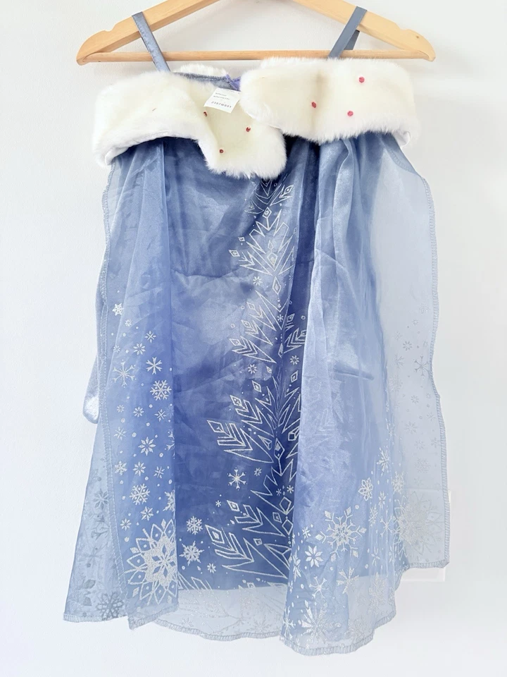 Disney Store Frozen Fever Elsa Dark Blue Light Up Costume Dress Size 4-6X - Image 3 of 4