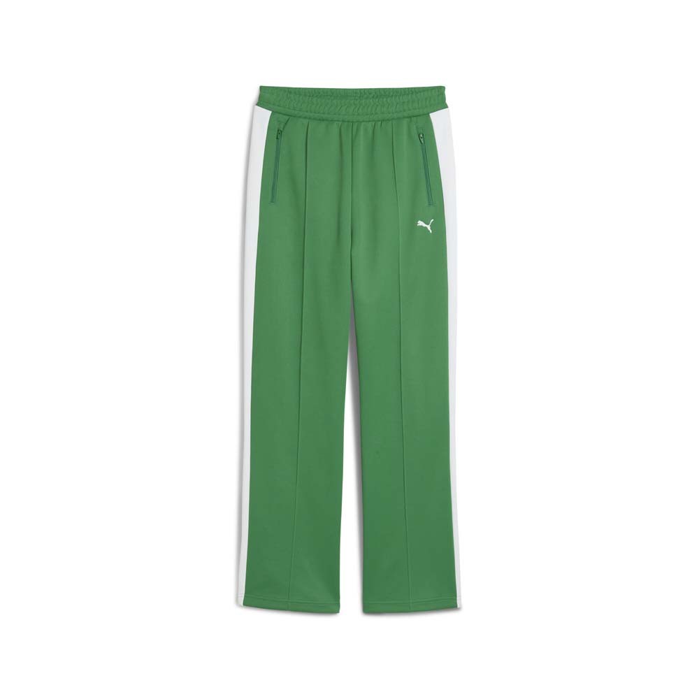 PUMA T7 Always On Straight Track Pants Womens Green Casual Athletic Bottoms 6297