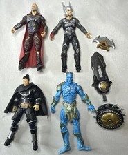 2011 Marvel Thor 4 Action Figure Lot With 3 Accessories Thor Odin Hogun Laufey