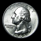 1943 Washington Quarter Silver ----- Stunning Coin ---- #KK049