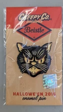 Creepy Co. Beistle Scratch Cat Enamel Pin Rare Original 2016 Release New
