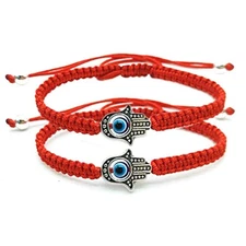 Unisex Handmade Braided Rope Lucky Red String Bracelet Hamsa Evil Eye Charm Brac
