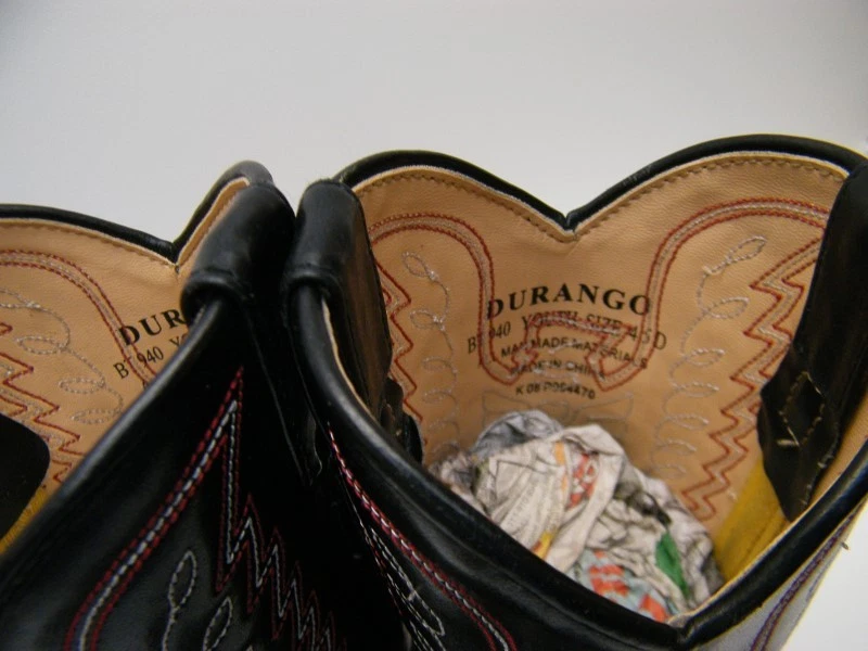 BOTAS DE CAUBÓI DURANGO BT940 INFANTIL ESTAMPA DE LAGARTO PRETO FÊNIX WESTERN TAMANHO 4,5 D - Imagem 4 de 4