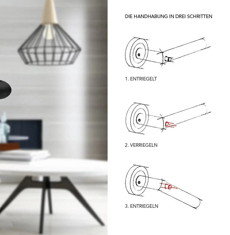 Türdrücker Karcher Rhodos ER28 KD Basic 71 rechts Edelstahl Türgriff Drückergarn - Bild 2 von 4