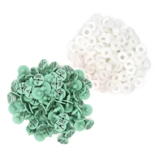 100Pcs Rabbit Ear Tag with the Word Ear Laser Typing Copper Head Earrings 4 Colo