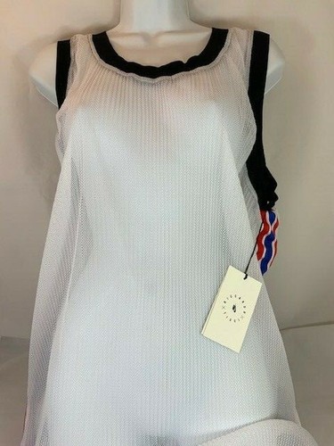 NIKE X RT JERSEY Mesh DRESS $195 RICCARDO TISCI WOMENS SIZE LARGE 909800 100 - Picture 3 of 5