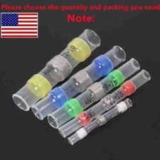 50/1000PCS HEAT SHRINK SOLDER SEAL BUTT WIRE CONNECTOR SPLICE TERMINAL