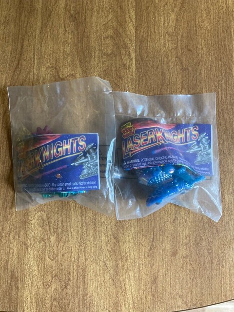 Wendys Kids Meal 1996 Laser Knights Pullback Blue Knight & Jousting Knight NIP Wendys Kids Meal 1996 Laser Knights Pullback Blue Knight & Jousting Knight NIP