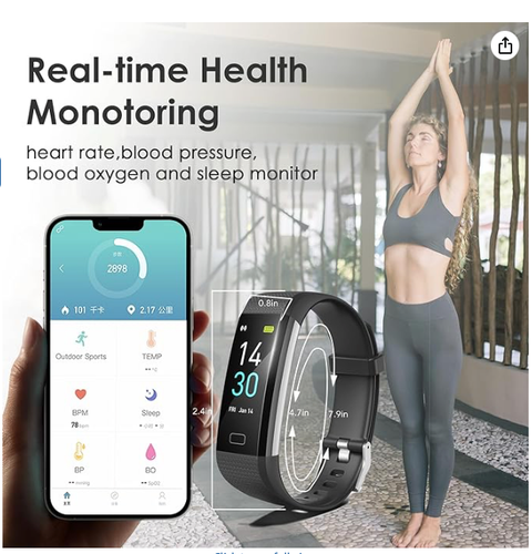 FITNUS Smart Watch Fitness Tracker V2 New-In-Box Health Monitor Step - Photo 3 sur 3