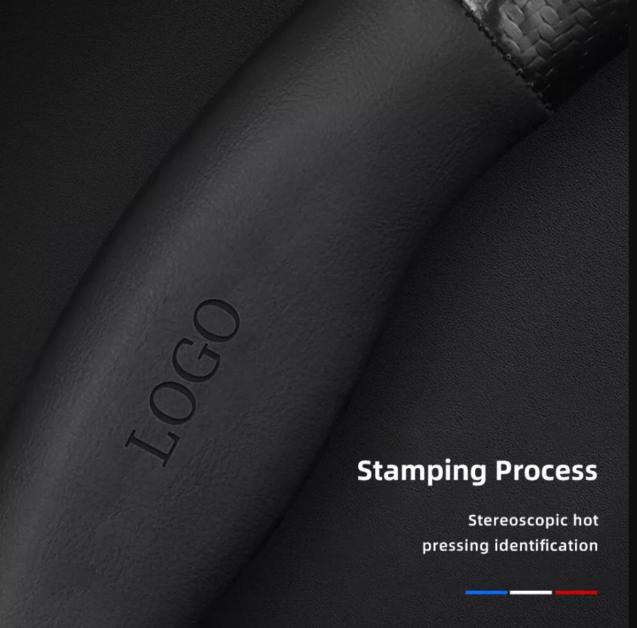 15" Steering Wheel Cover Faux Leather For Mazda Wine Red Round Cover Protect Foto 2 de 4