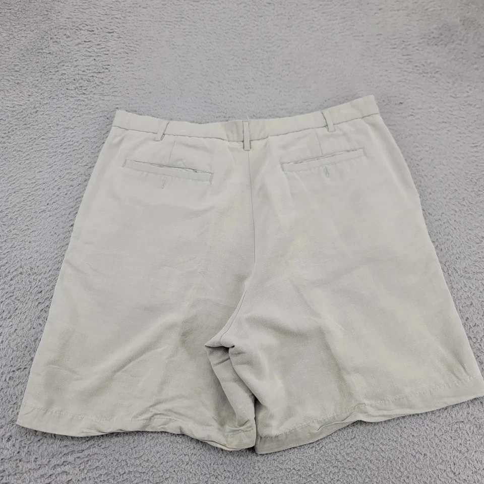 Pantalones Cortos Arnold Palmer Para Hombres 36 Verde Mezcla de Lino Golf Aire Libre Informales Ligeros Foto 3 de 4