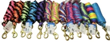 Valhoma 10' foot POLY LEAD ROPE w/ Brass bolt snap For horse pony 11 COLORS!