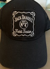 Jack Daniels Field Tester Embroidered Black Mesh Snapback Truckers Hat OSFM