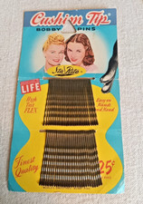Sta Rite Bobby Pins 2 inch, 1950s Hair Accessories Vintage Advertisement Brown