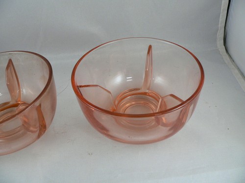 FOSTORIA FAIRFAX (# 2375) ROSE / PINK ICE BOWLS or ICERS #2451-----TWO ( 2 ) - Picture 4 of 5