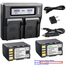 Kastar Battery Dual LCD Fast Charger for VF823 GZ-MG175 GZ-MG175AC GZ-MG175EK