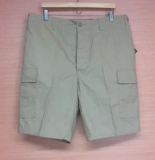 Rothco Khaki Tactical BDU Ripstop Combat Cargo Shorts Adult Size Large
