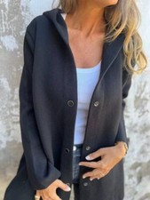 New women's autumn and winter hooded long jacket casual cardigan top hot