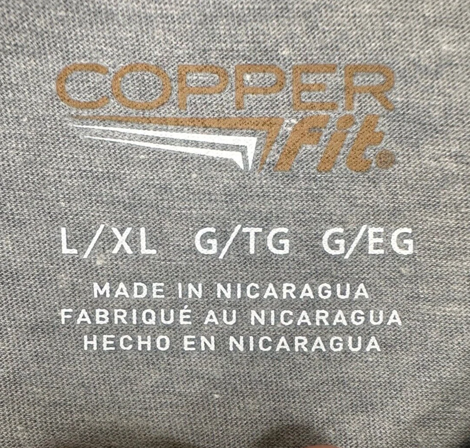 Cooper Fit Shirt Adult Large-XL Grey Tee Short Sleeve Crew Neck T-Shirt Mens - Image 4 of 4