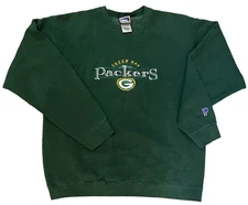 Vintage Green Bay Packers Sweatshirt Pro Player Mens XL Extra Large Brett Favre